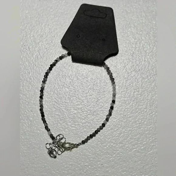 New black tourmaline 1mm faceted bracelet! - Picture 1 of 3